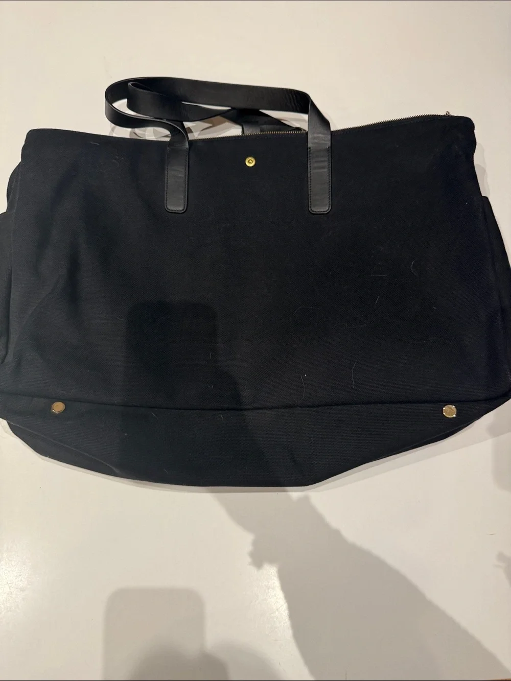 Black Canvas Weekender Canvas Bag - Sleek Carryall